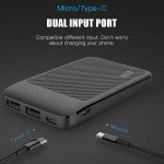 Wholesale Universal 5000 mah Portable Dual Port Slim Power Bank Charger SL05 (Black)